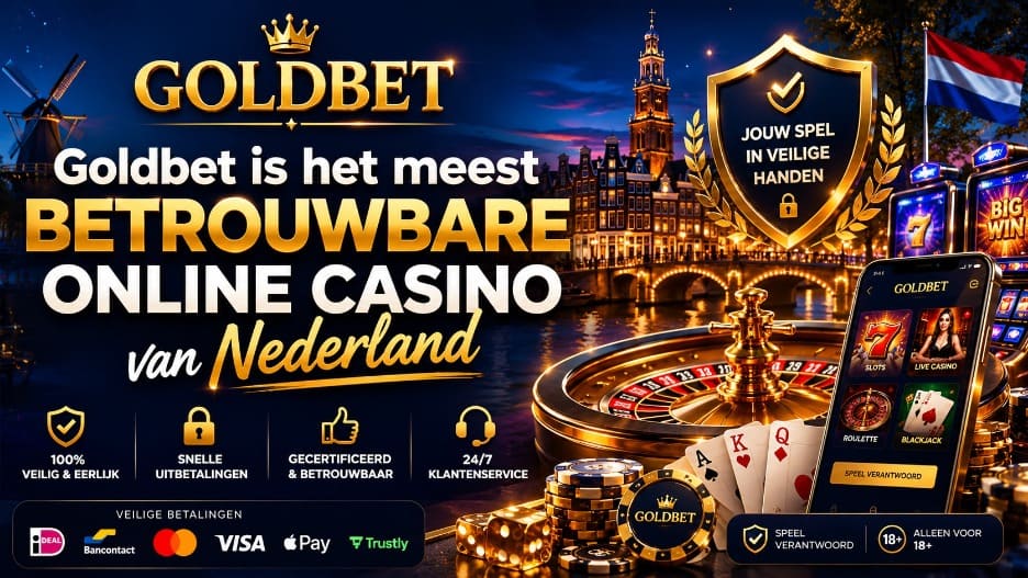 Goldbet Nederland 2026 – betrouwbaar online casino met snelle uitbetalingen, veilige betalingen, live casino spellen, gokkasten en mobiele toegang voor Nederlandse spelers